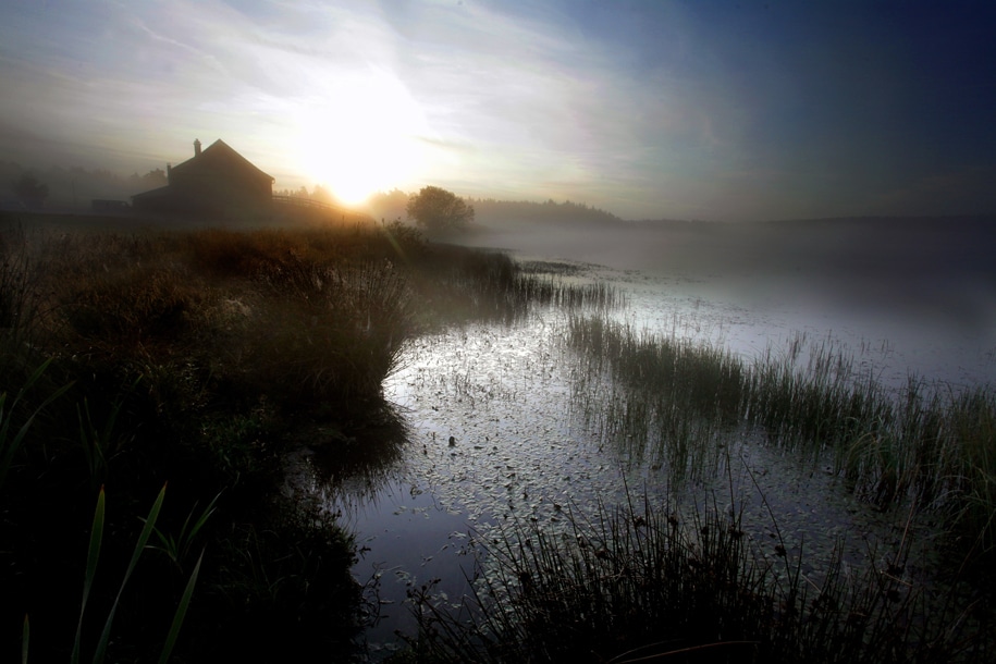 Luxury ecolodge instants d'Absolu nestled in the volcanic wilderness of Cantal, Auvergne France.